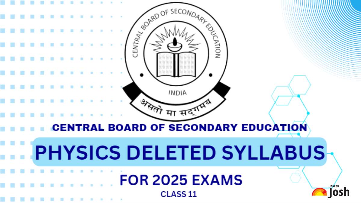 CBSE Class 11 Physics Deleted Syllabus For 2025 Exams