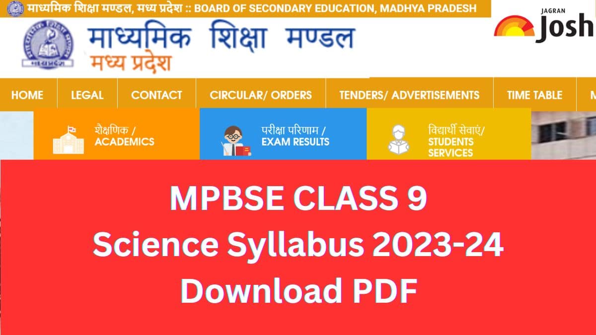 MP Board 9th Science Syllabus 2023-24: Download Revised MPBSE Science Syllabus PDF